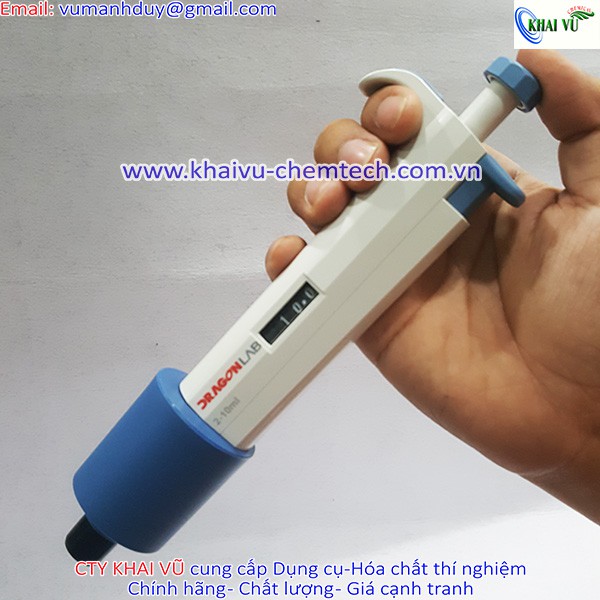 Dụng cụ hút mẫu hút chất lỏng Micropipet Dragonlab 100uL, 200uL, 1000uL (1ml), 5000uL (5ml), 10.000uL (10ml)