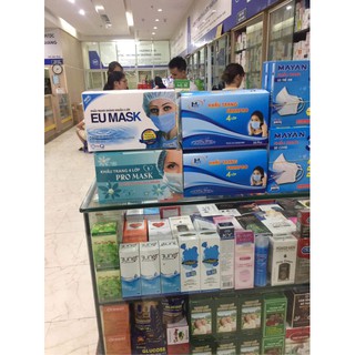 Hộp Khẩu Trang Y Tế 50 Chiếc Hàng 4 Lớp Kháng Khuẩn Ngăn Ngừa Vi Khuẩn,Khói Bụi Độc Hại