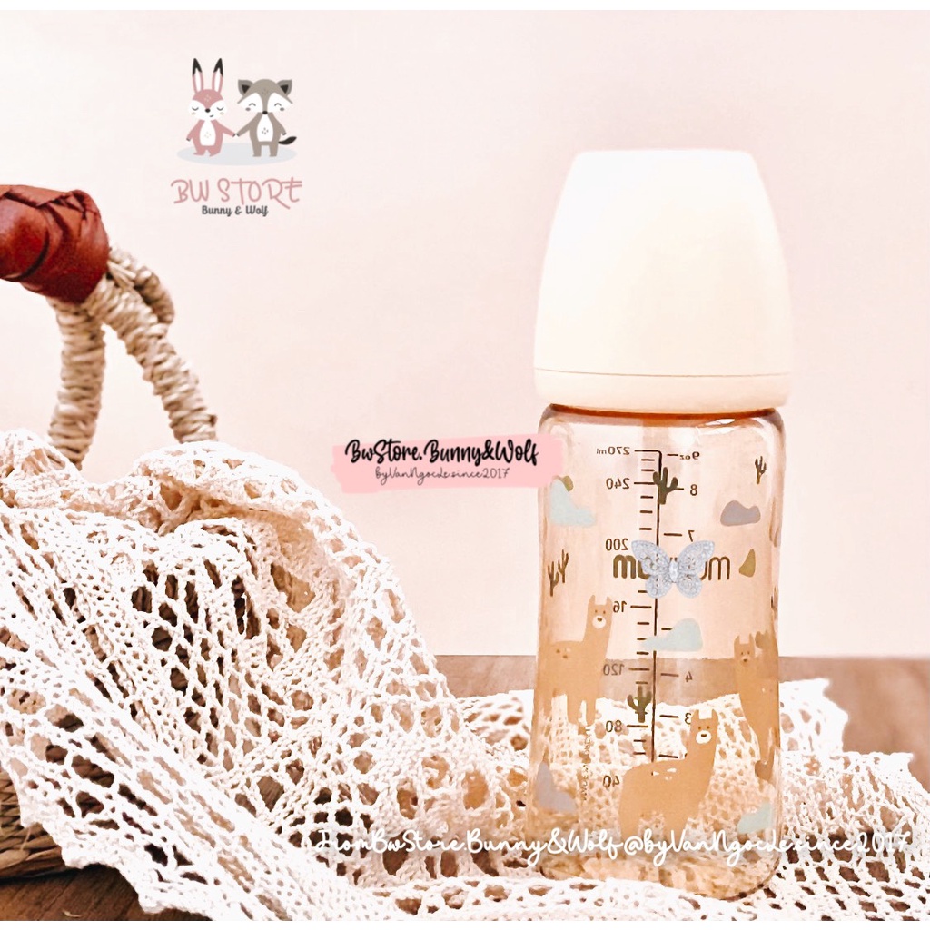 Bình Sữa Moyuum Llama Limited Hàn Quốc - phiên bản lạc đà giới hạn - size 170ml/270ml
