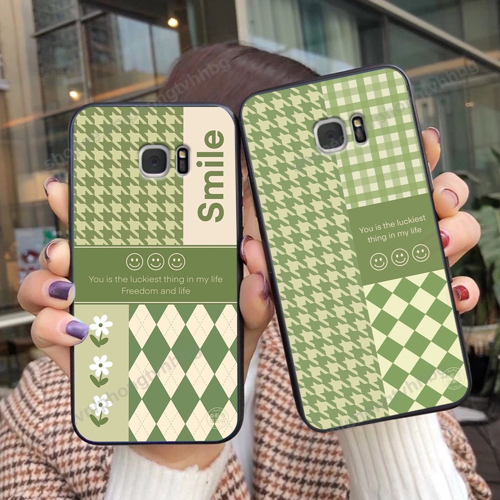 Ốp lưng Samsung S6 / S6 EDGE / S7 / S7 EDGE in mẫu gấu bo viền , smile mặt cười cực cute đẹp