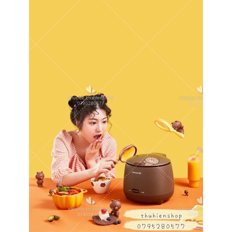 Joyoung / Nồi cơm vịt vàng Sally gấu Brown dung tích 1.5L / BH 12 tháng / Hàng chính hãng | BigBuy360 - bigbuy360.vn