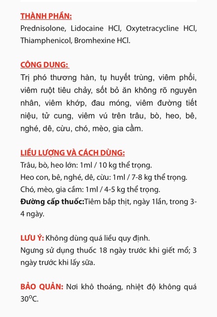 Bio-Sone 20ml chuyên tri tiêu chảy, thương hàn, bỏ ăn trên vật nuôi.