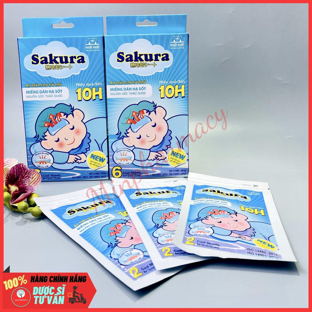 Miếng Dán Hạ Sốt SAKURA Cho bé Nguồn gốc thảo dược - Minpharmacy