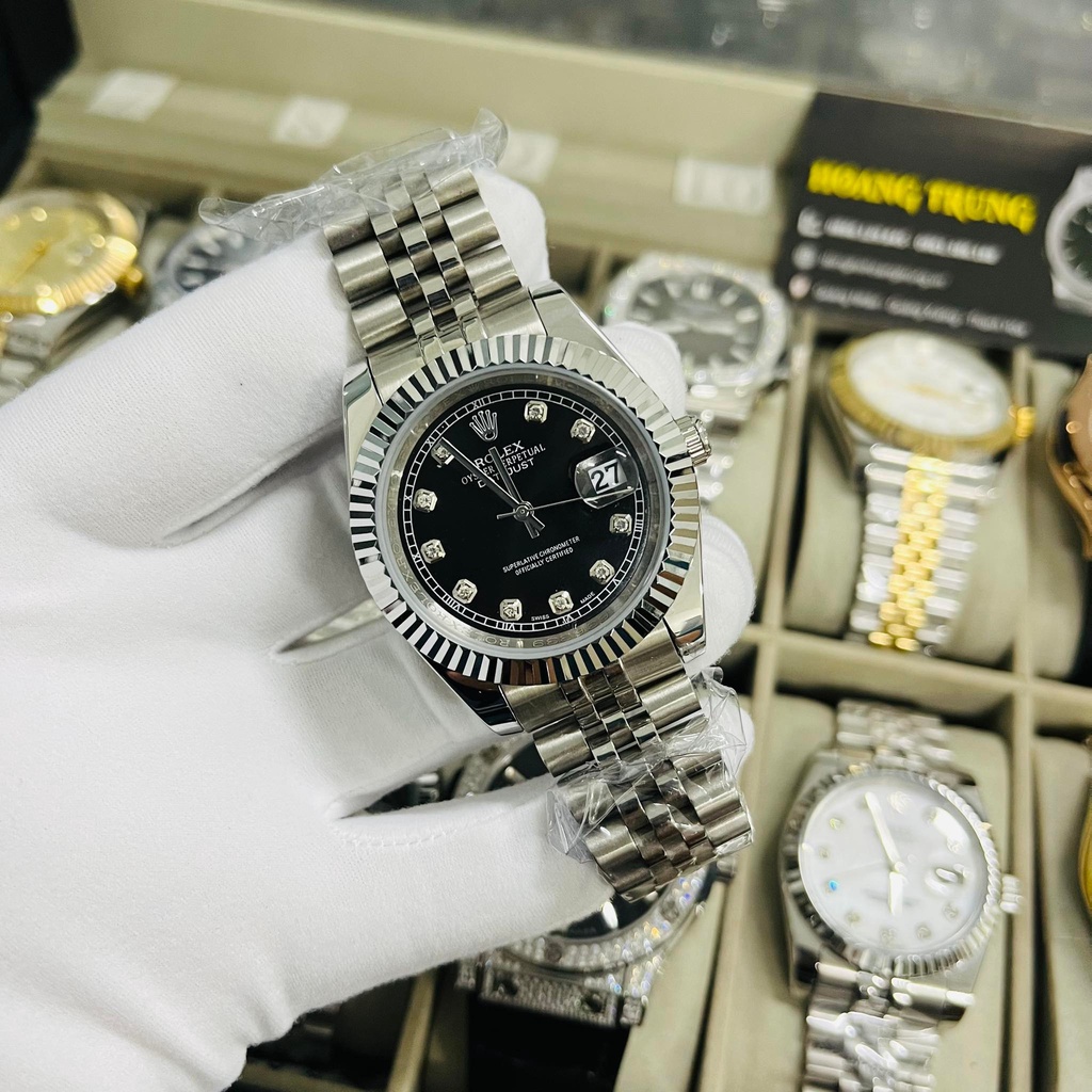 Đồng Hồ Nam RL máy nhật, kính sapphire, núm cổ chai