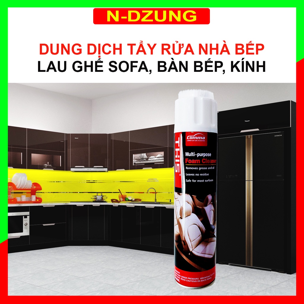 Dung Dịch Tẩy Rửa - Làm Sạch Bàn Bếp, Bàn Đá, Kính - Lau Ghế Sofa,Tẩy Ghế Da, Ghế Nỉ, Ghế Vải - THIS Foam Cleaner