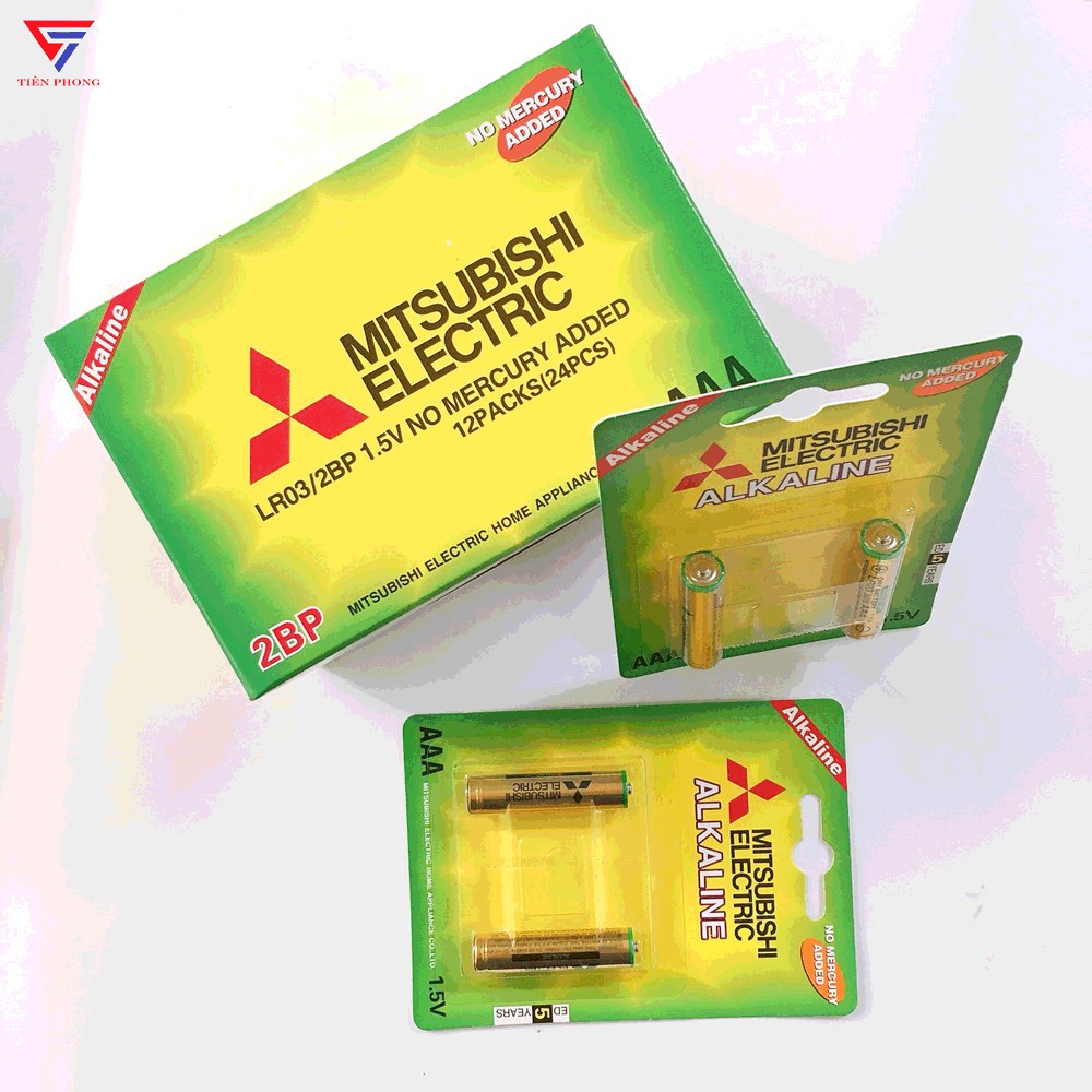 [Vỉ 2 Viên] Pin đũa AAA 1.5V Mitsubishi Electric Alkaline Hàng Chính Hãng