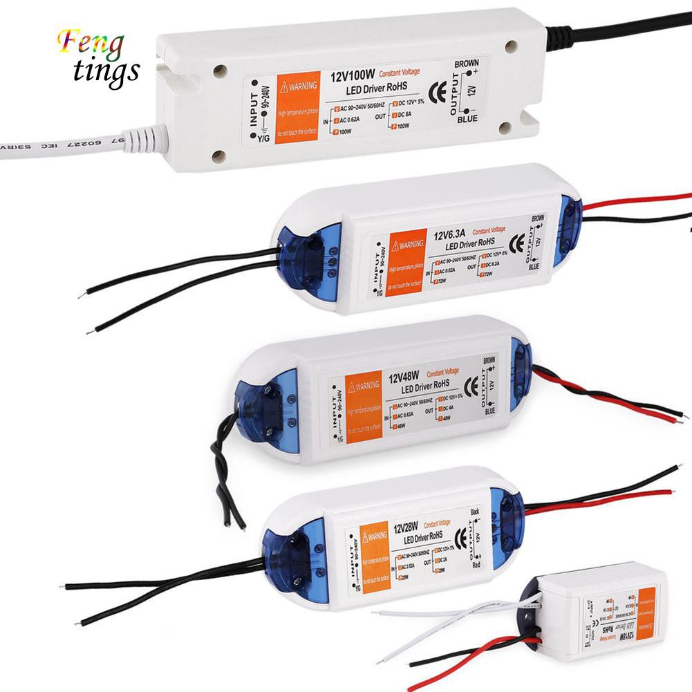 ✌ FT ✌ DC12V 18W/28W/48W/72W/100W Driver Adapter Transformer Power Supply LED Strip