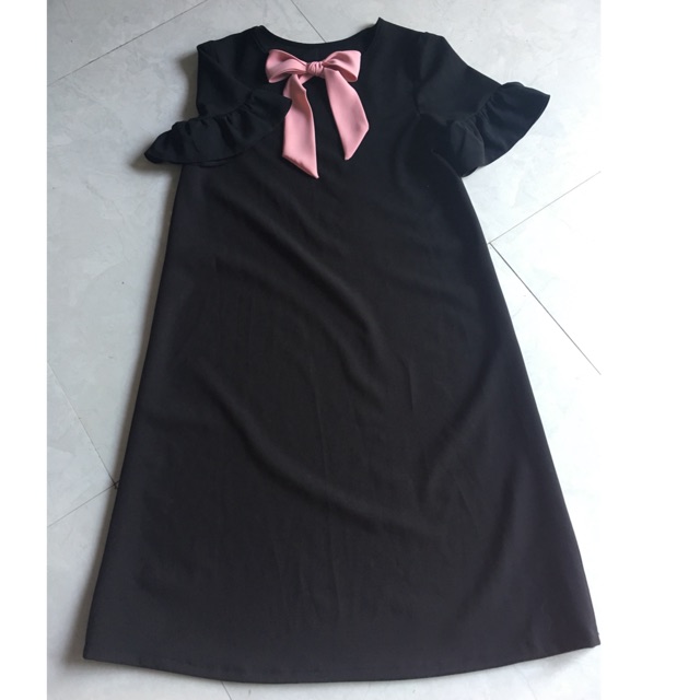 🎀Váy Bầu Đen nơ hồng🎀