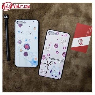 Ốp lưng iphone ốp hình họa tiết cú mèo - voi in vân nổi hàng tốt ipp180929a4