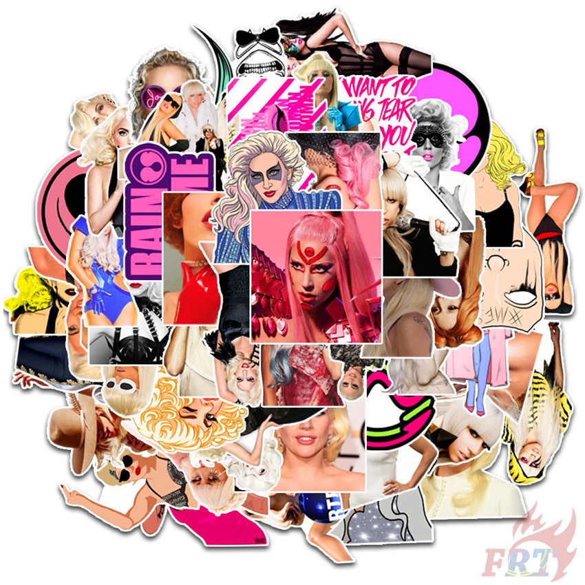 Bộ 50 Miếng Dán Hình Ca Sĩ Gaga - 01