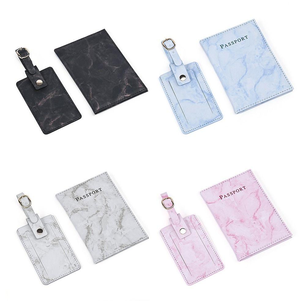 Set 2 Bao Da Bọc Hộ Chiếu Thiết Kế Đơn Giản Tiện Dụng