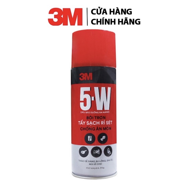 Chai xịt tẩy rửa, bôi trơn và chống rỉ sét 3M 5W chính hãng