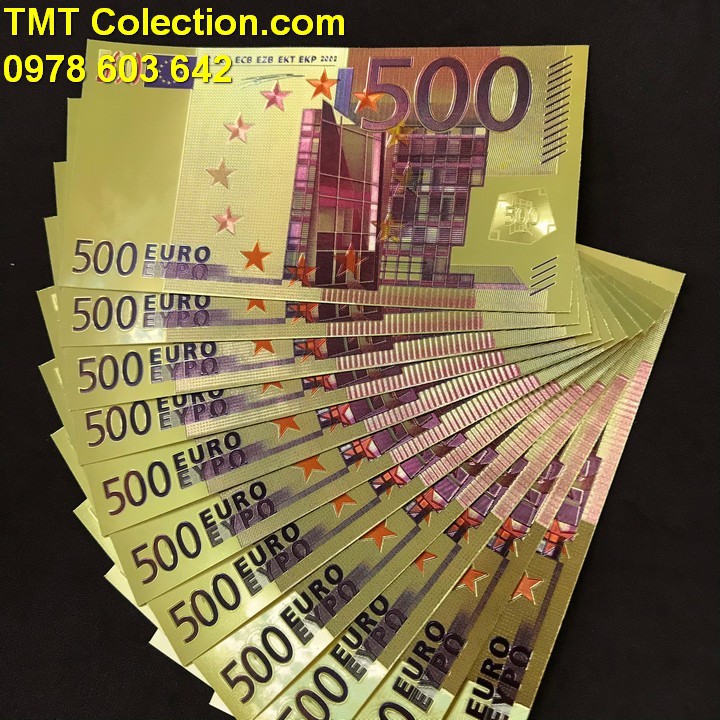 Tiền 500 EURO mạ vàng, chất liệu Nhựa Plastic - TMT Collection - SP000146