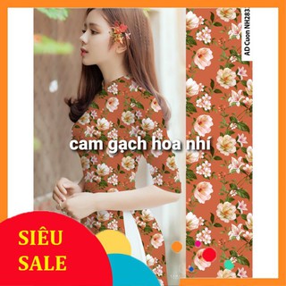 Áo dài truyền thống lụa 3d hoa nhí siêu xinh - rẻ + đẹp