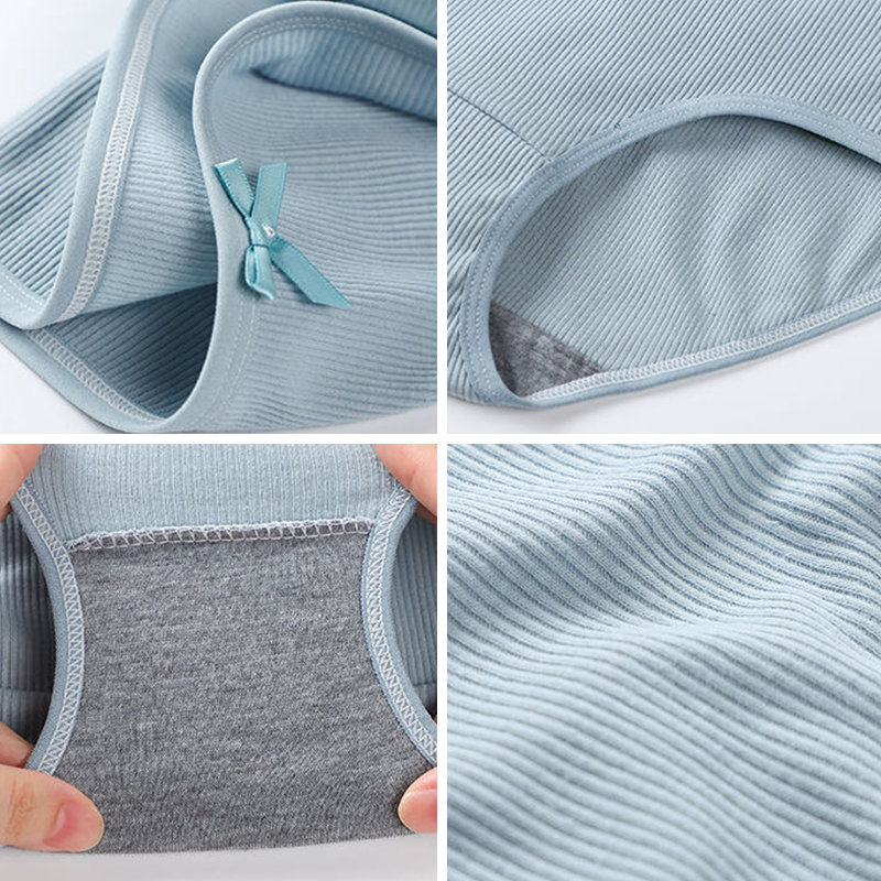 Quần Lót Cotton Màu Trơn Phối Nơ Phong Cách Hàn Quốc | BigBuy360 - bigbuy360.vn
