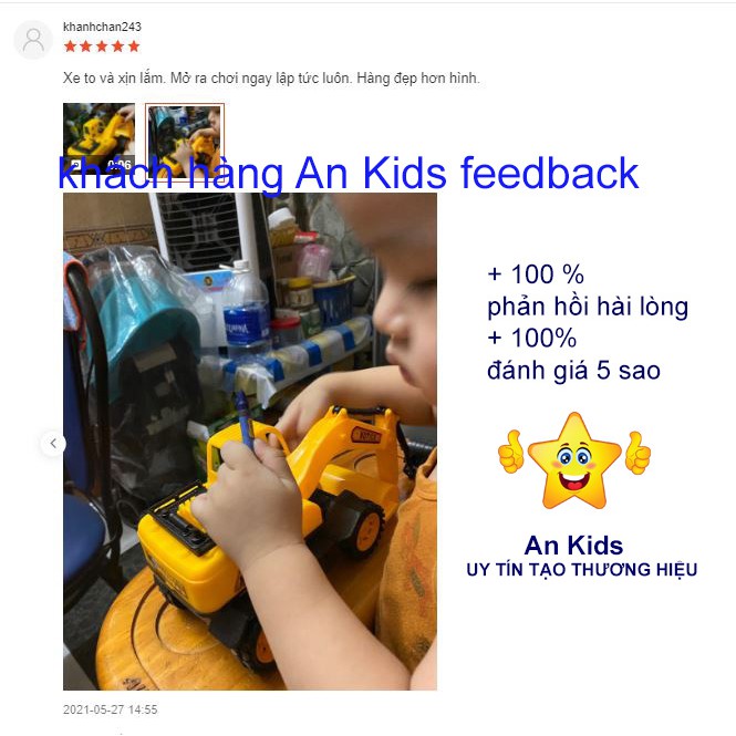 Máy xúc đồ chơi , Máy xúc cho bé loại To kết hợp xe Lu đà đẩy Tự Chạy, Các chi tiết đều hoạt động được.