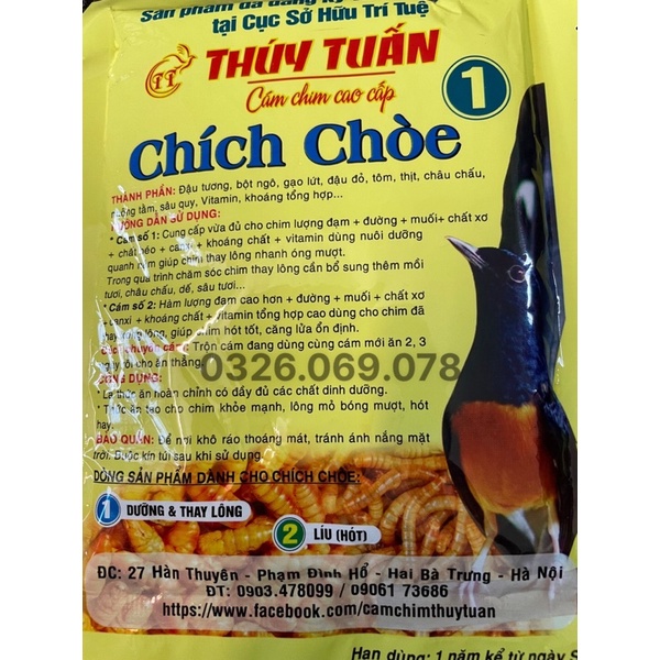 Cám Thuý Tuấn Chích Choè số 1 cao cấp gói 100g