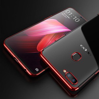Ốp Điện Thoại TPU Silicon Mềm Trong Suốt Mạ Điện Cho OPPO F9 CPH1823 1825