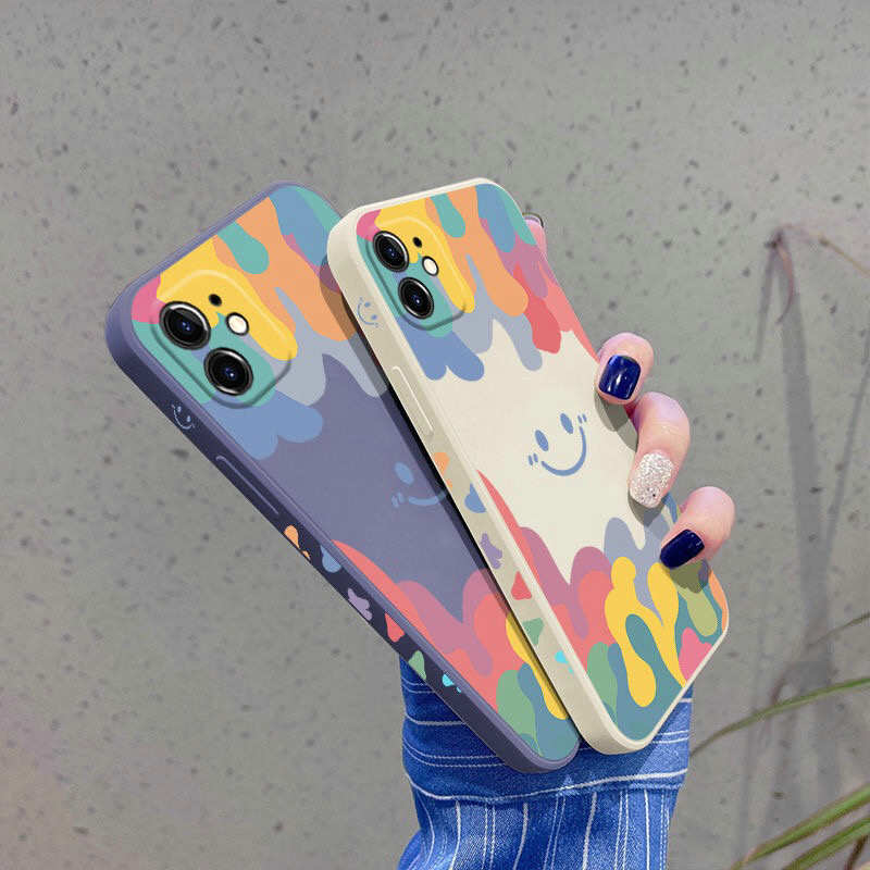 Ốp Điện Thoại Silicon Mềm Hình Mặt Cười Cho iPhone 13 Pro MAX -12 Pro MAX -11 Pro MAX -X -XS MAX -XR -7 Plus -8 Plus
