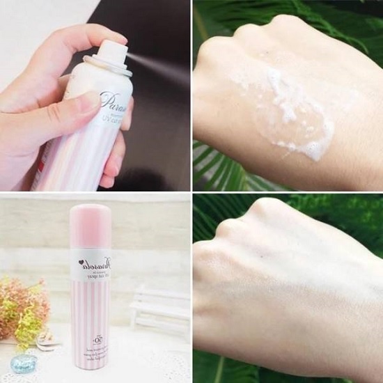 Xịt chống nắng trắng da và chống sạm Parasola Essence in UV Cut Spray SPF50+ PA++++ Nhật Bản