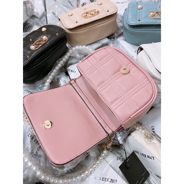 Túi Lyn gretel crossbody mini hạt ngọc