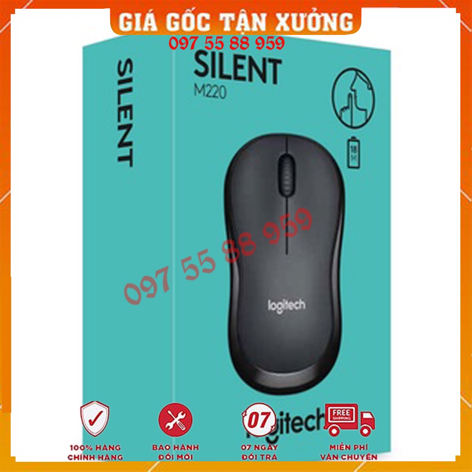 🔥Free ship🔥 Chuột Không Dây Logitech M220 Silent Tiếng Động Siêu Nhỏ Bảo hành 12 tháng 🔥Free ship🔥