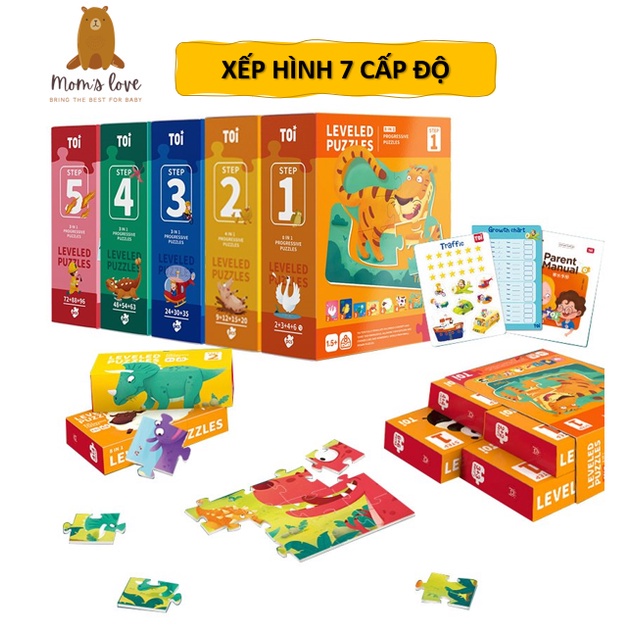 ☇♚┇Bộ đồ chơi xếp hình TOI thăng cấp cho bé 1,2,3,4,5,6,7 tuổi nhiều độ giáo dục Mom's Love