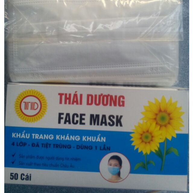Khẩu trang 4lớp màu trắng.(50chiếc)