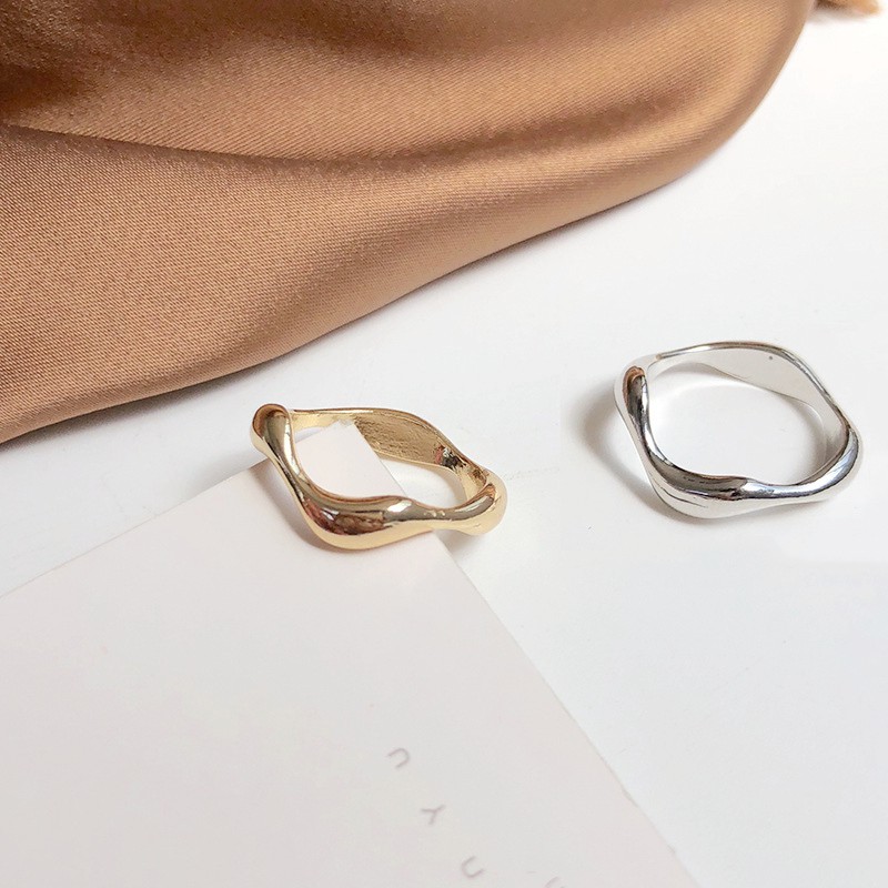 Nhẫn màu vàng/ bạc thời trang thanh lịch dành cho nữ