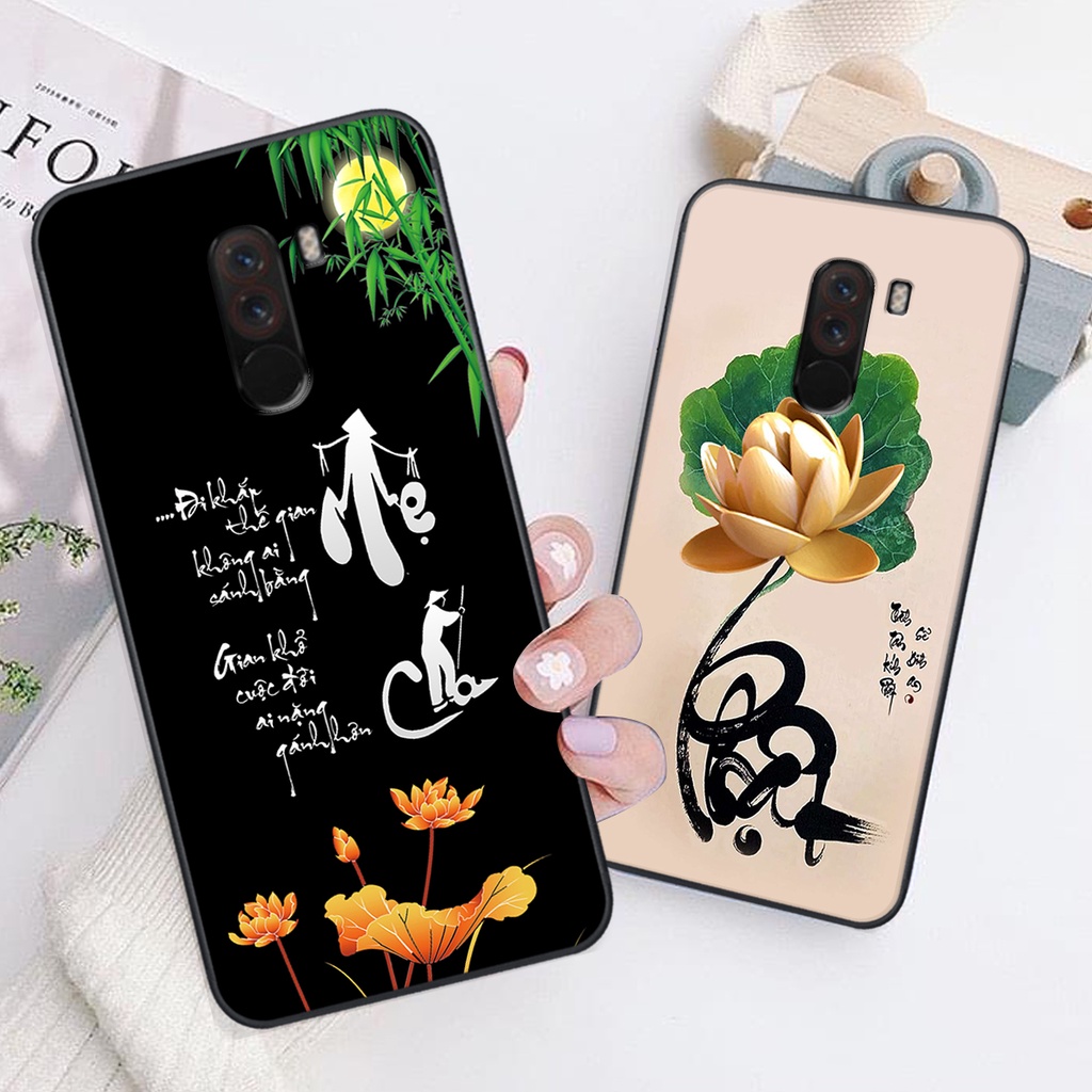 Ốp lưng Xiaomi POCO PHONE F1 in hình chữ tài chữ lộc, Cha Mẹ, bình an SIÊU ĐẸP