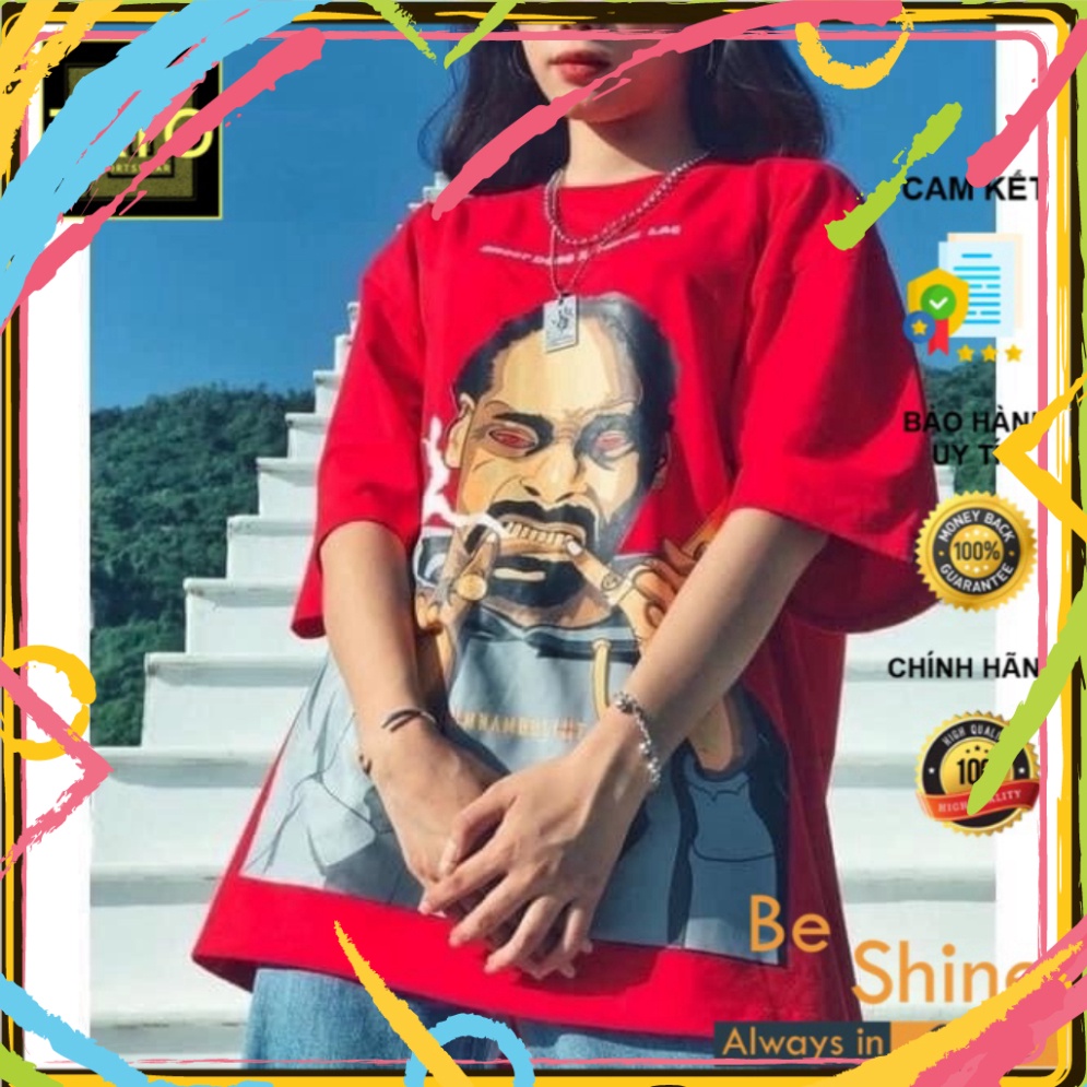 Áo thun form rộng tay lỡ SnoopDogg x T Lào áo phông dáng rộng freesize Thuốc Lào ulzzang Hot 2022 | BigBuy360 - bigbuy360.vn