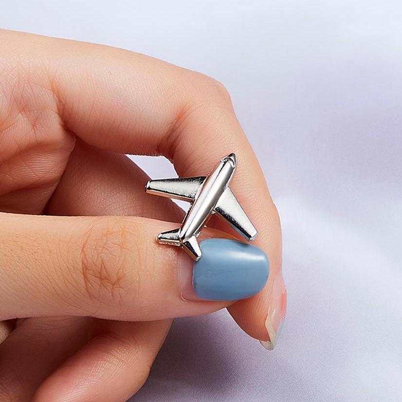 Rinhoo Ghim Cài Áo Hình Kéo Máy Bay Kính Râm Hợp Kim Đơn Giản Cho Nam