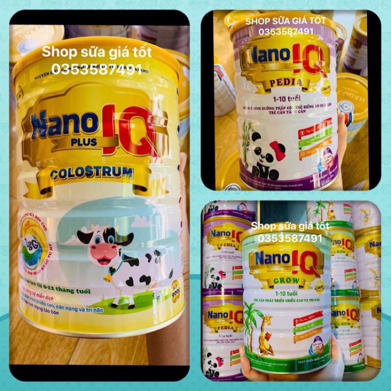 Sữa nano iq colostrum/pedia/chiều cao loại 900g.