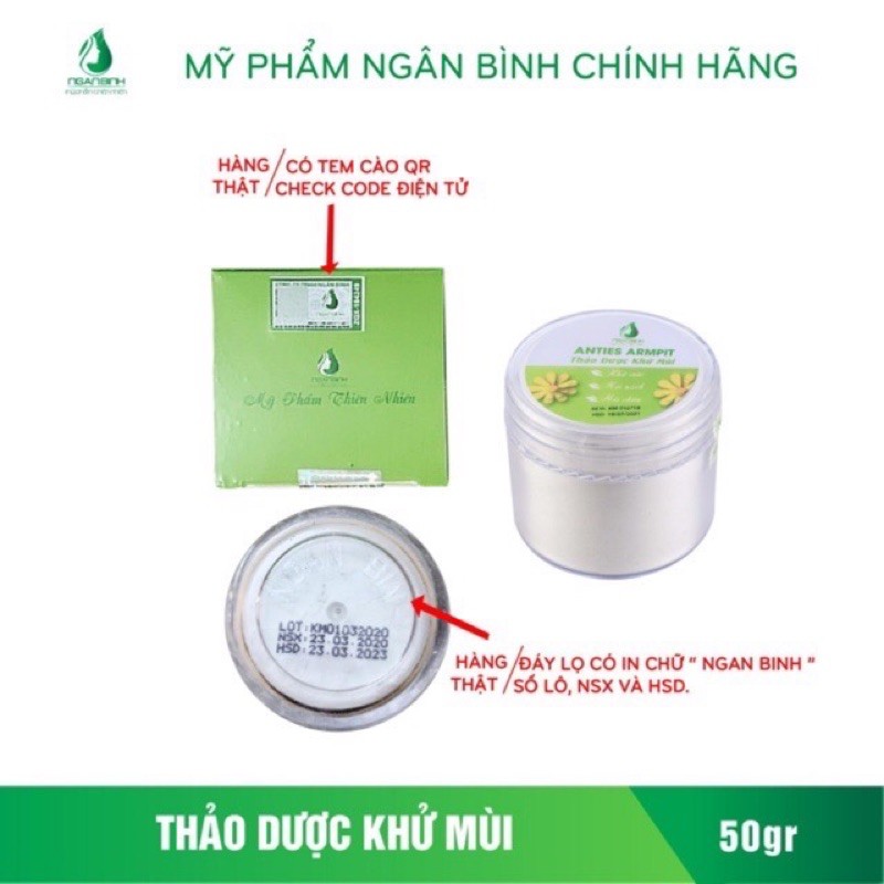 Chính hãng 100%- Thảo mộc khử mùi hôi nách, thâm nách, khử mùi chân