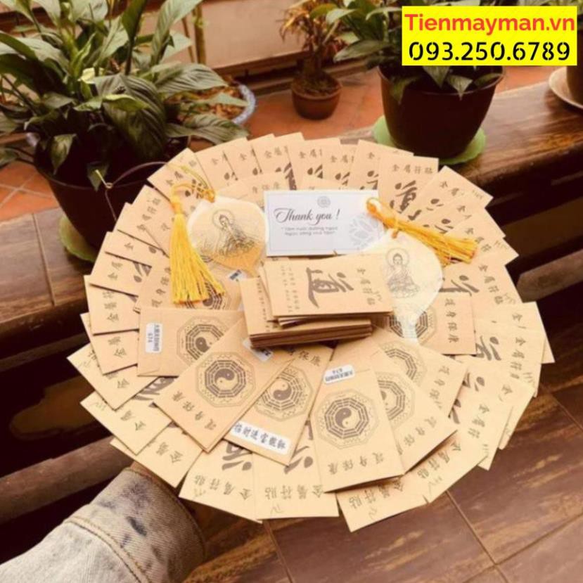 Miếng dán chuyển vận 12 con giáp linh phù tài lộc để ví, ốp dán điện thoại máy tính bảng