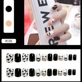 Set 24 móng tay giả họa tiết thời trang dễ thương