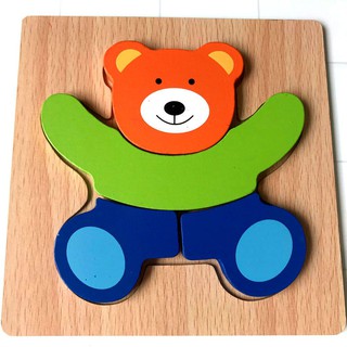 Đồ Chơi lắp ghép Gỗ Dành Cho Bé 2 Tuổi Gấu