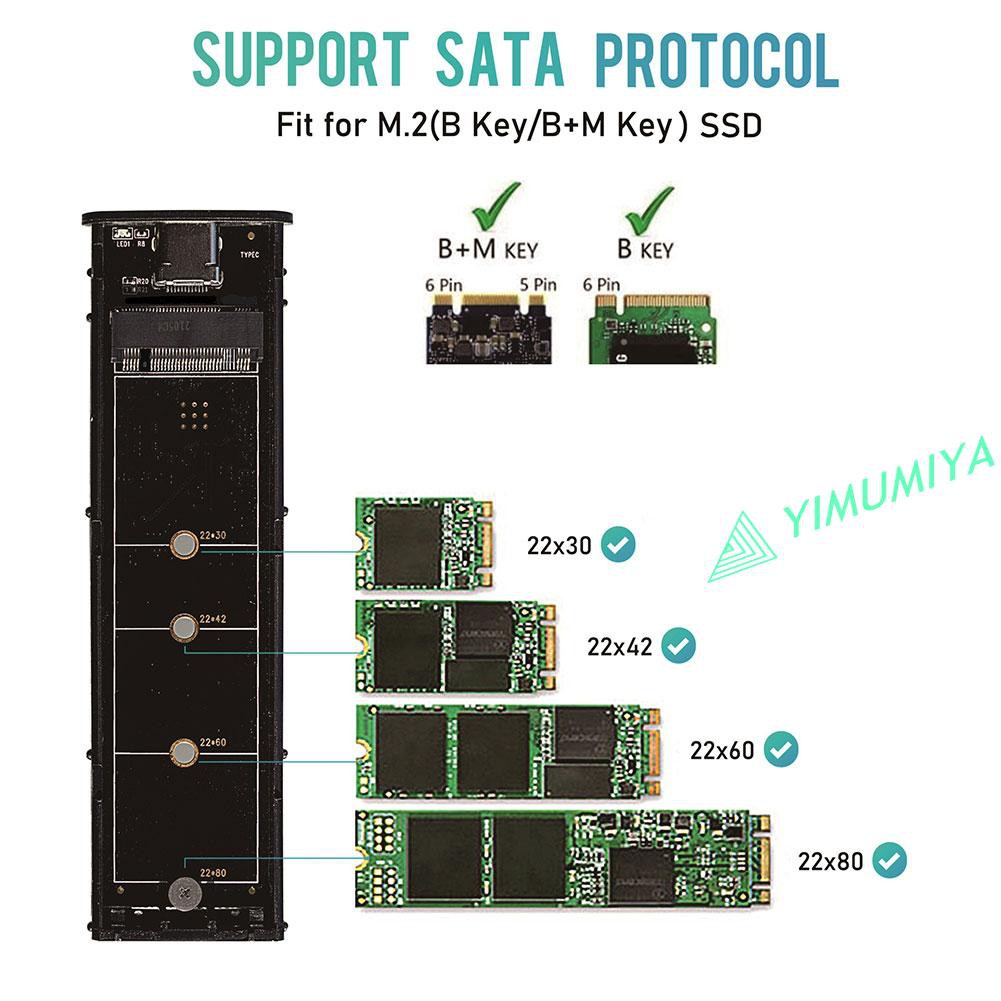 Ổ Cứng Ngoài M.2 Ngff Sata Sang Usb3.1 Type C 6gbps | BigBuy360 - bigbuy360.vn