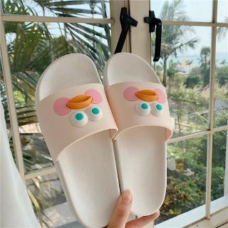 Dép nhựa quai ngang in hình vịt đáng yêu