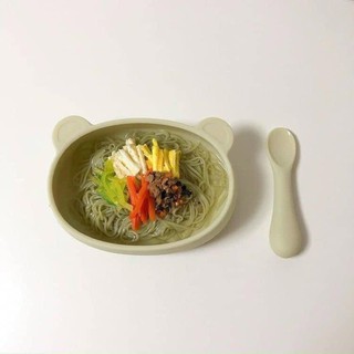 Set đĩa gấu, cốc gấu và thìa bluemama