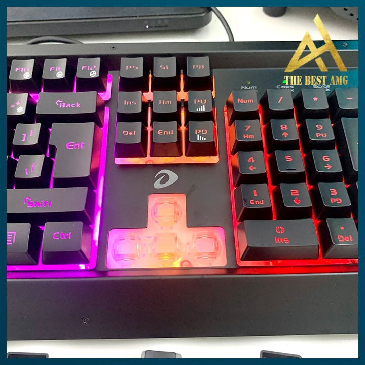 Bàn Phím Máy Tính Gaming Keycap Xuyên Led Đổi Màu DAREU LK145 Bàn Phím Giả Cơ Laptop Có Dây Keyboard Chơi Game