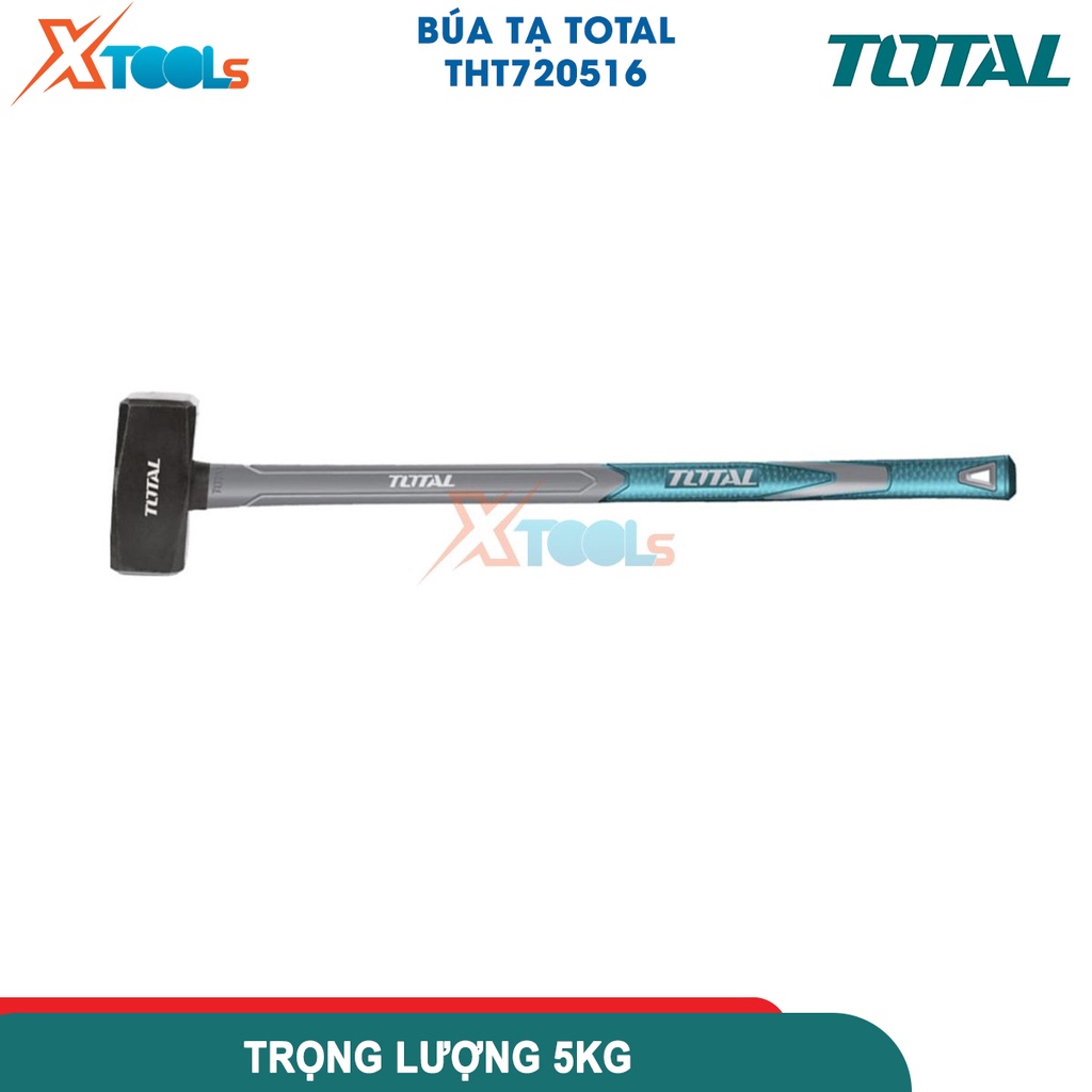 Búa tạ 5kg Total THT720516, đầu búa chất liệu thép carbon 45#, chịu nhiệt, Chiều dài cán búa 900mm [CHÍNH HÃNG][XTOOLS]