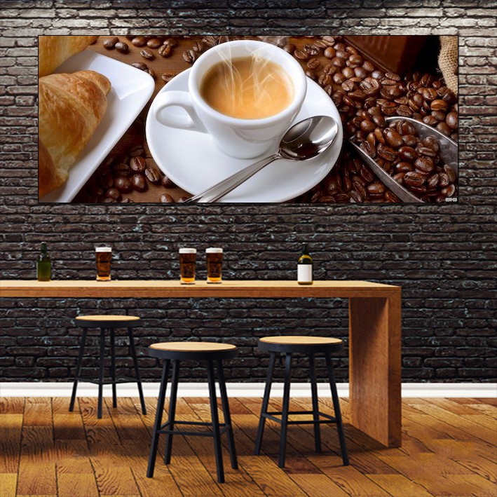 Decal dán tường cà phê - trang trí coffee- nhà hàng