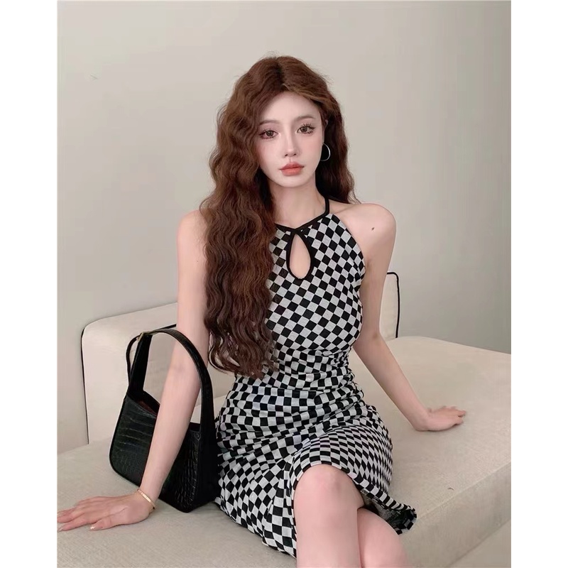 Đầm Dài Ôm Eo Phong Cách Retro Pháp Quyến Rũ Dành Cho Nữ FT6062