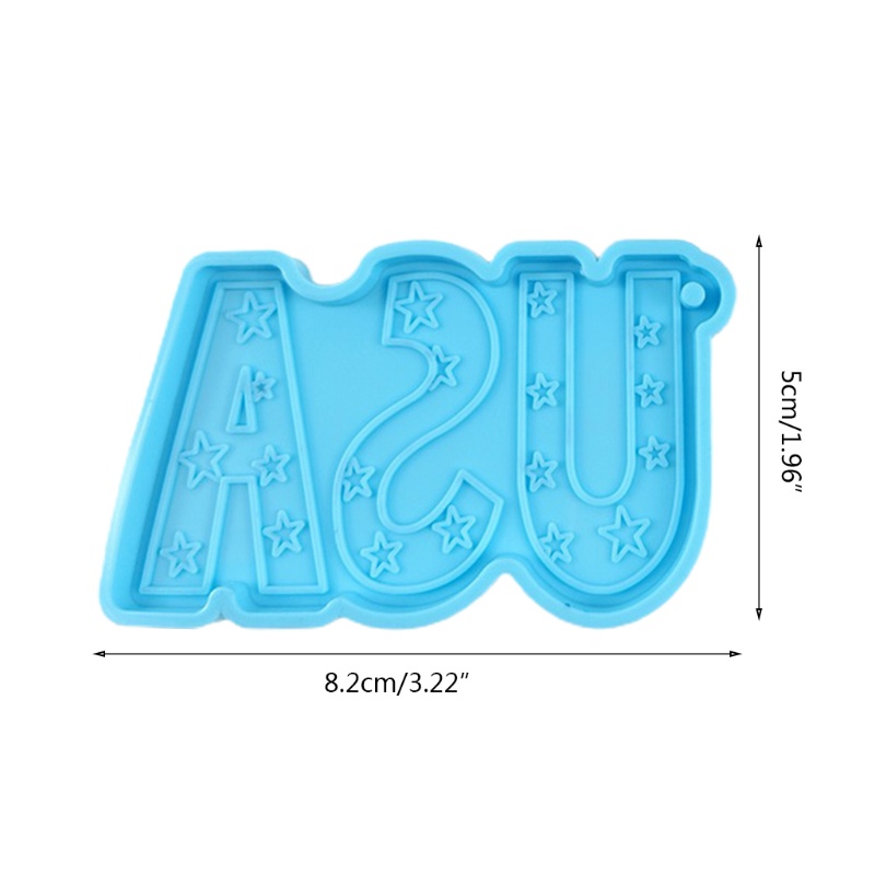 Khuôn Silicone Làm Mặt Vòng cổ Hình Chữ USA