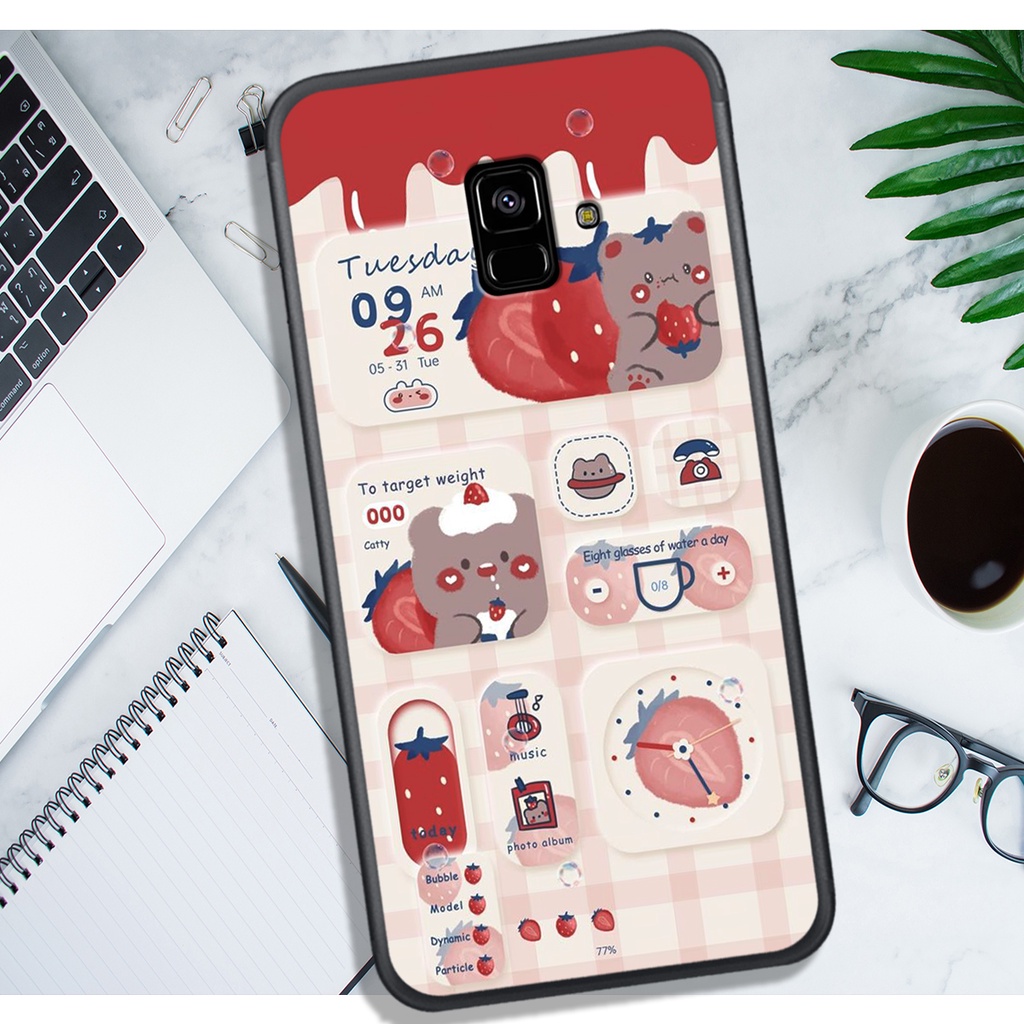 ỐP LƯNG SAMSUNG A5 2018 - A8 2018 - A6 2016 - J6 2018, IN HÌNH GẤU NÂU CHOCOLATE ĐÁNG YÊU.