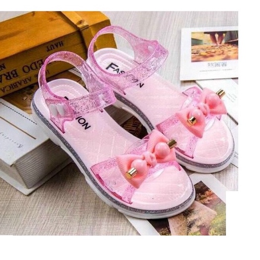 DÉP SANDAL NƠ QUAI NHỰA SIÊU MỀM BÉ GÁI