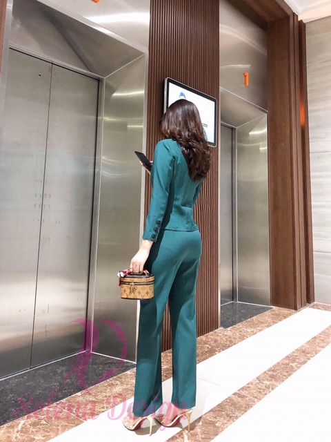 SET VEST XANH CAO CẤP🌸 DÁNG QUẦN ỐNG CÔN ĐỨNG ☘HÀNG THIẾT KẾ