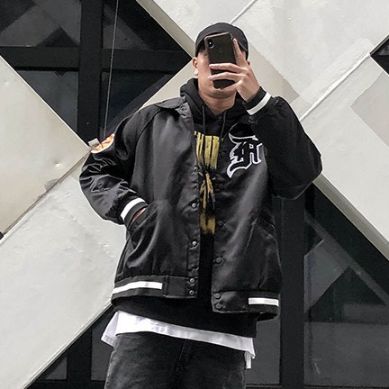 Áo Khoác Bomber fear of god Satin MANUEL Áo jacket varsity FOG Satin chất dù 2 lớp dành cho nam nữ street wear