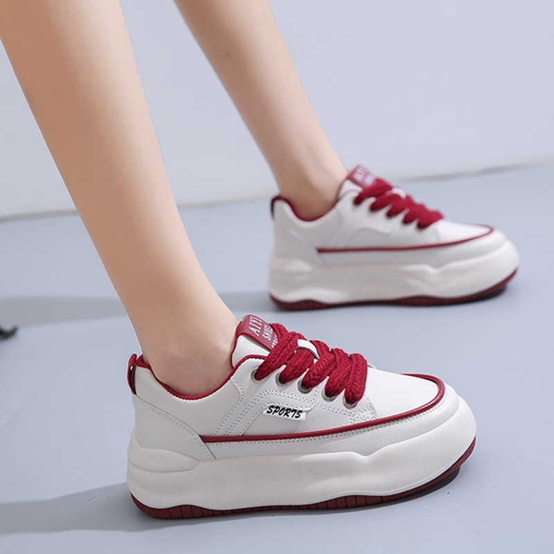 Ielgy Giày Sneaker Thoáng Khí Nâng Chiều Cao Đường Phố Cho Nữ